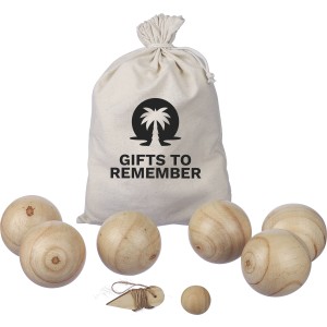 Fa labdaj�t�k k�szlet, barna