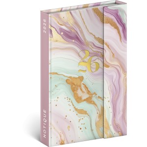 M�gnessel z�r�d� agenda Pink Marble 2026, 11 x 16 cm